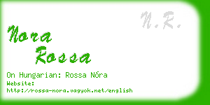 nora rossa business card